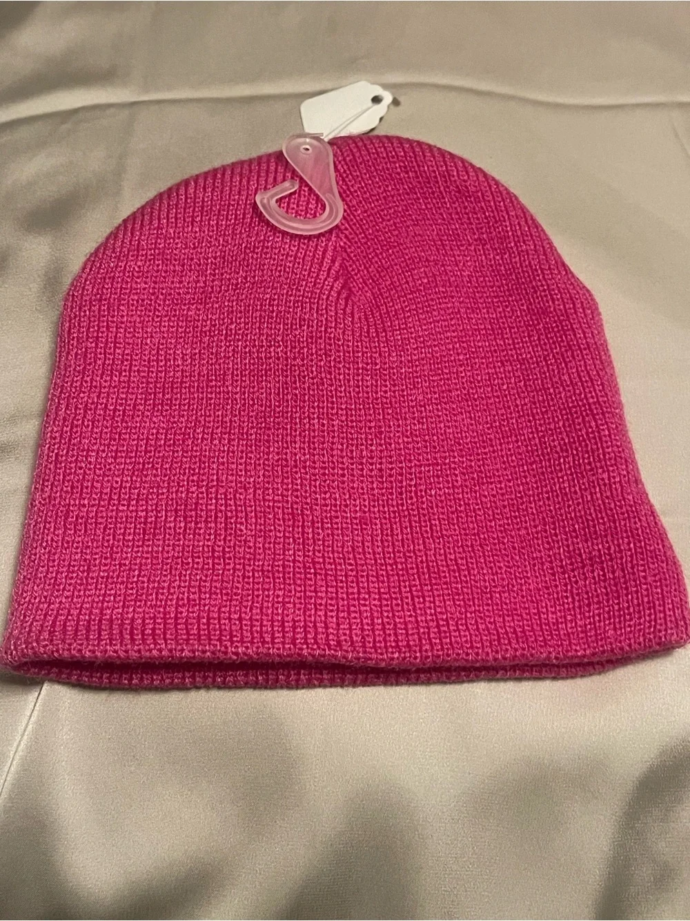 Kids Hot Pink Knit Beanie Hat